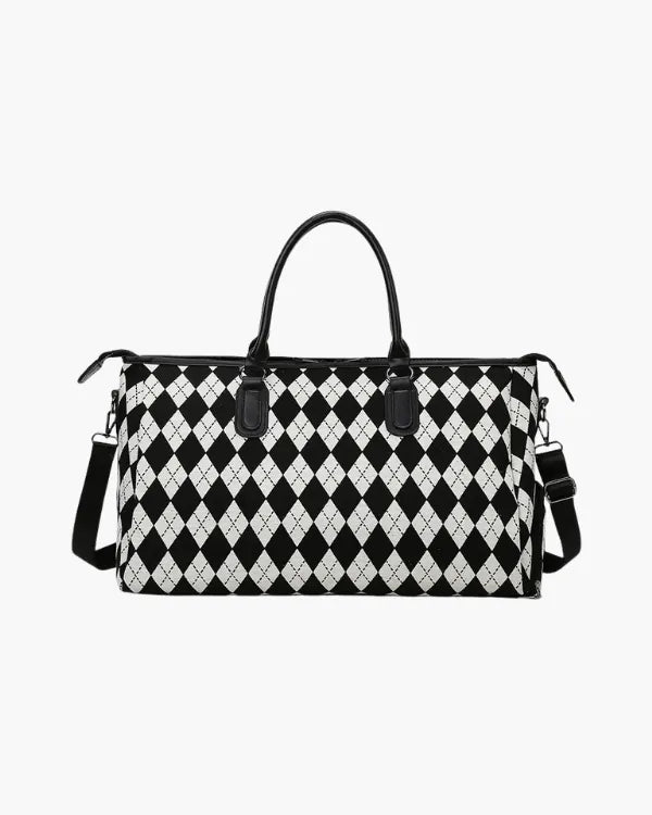Old Money Houndstooth Weekender Bag